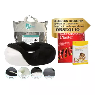 Cojín Espuma Viscoelástica Hemorroides + 2 Parches Obsequio