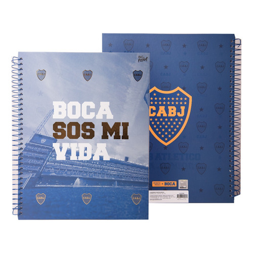 Cuaderno 21x27 Tapa Dura Boca Juniors Color Blanco