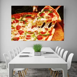 Adesivo Painel Papel De Parede Pizza Decorar Pizzaria 2mx1m