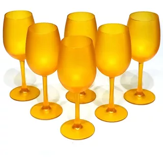 Set De 6 Copas Para Vino 8oz Color Pintado Mate 