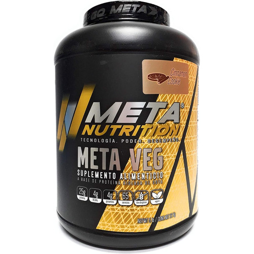 Meta Nutrition Meta Veg - Proteina De Soya - 5 Lb - 2.2 Kg - Sabor Cinnamon Cookie