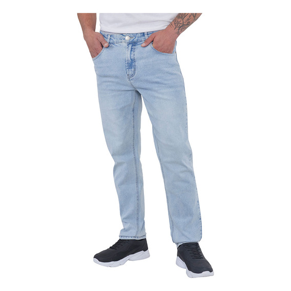Jeans Hombre Slim Fit Superflex Azul Claro Corona