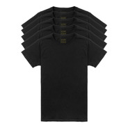 Kit 5 Camiseta Básica Lisa Slim 100% Algodão Premium