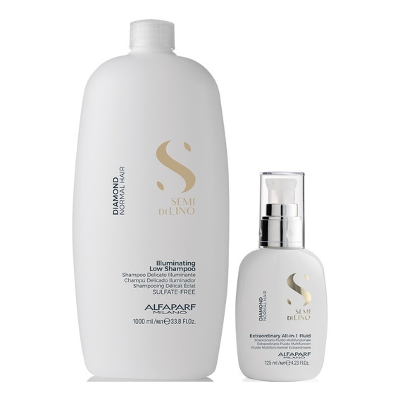 Shampoo Sin Sal 1000ml + Crema All In 1 Alfaparf Diamond