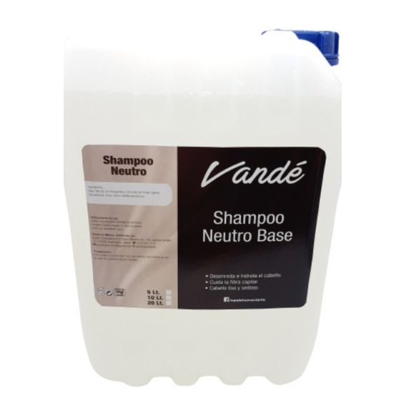 2 Piezas Shampoo Neutro Base Blanco Nacarado 20 Lts C/u