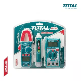  Kit Electricista 3 Pz Total Multímetro Teste Detector Ccs