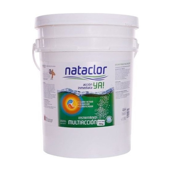 Cloro Instantáneo Multiaccion Nataclor 20 Kg Granulado Fino