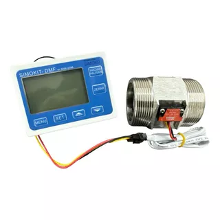 1 Medidor Vazão Dosador Lcd + 1 Sensor De 2 Pol Inox