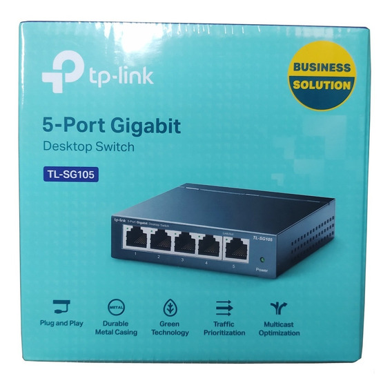 Stock! Switch Tp Link Gigabit 5 Puntos De Metalico Tl-sg105