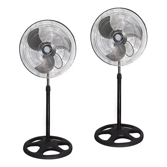 Ventilador 3 En 1 Negro Con 3 Aspas Metal 18¨ De Diámetro 2 Pzas Shopmall