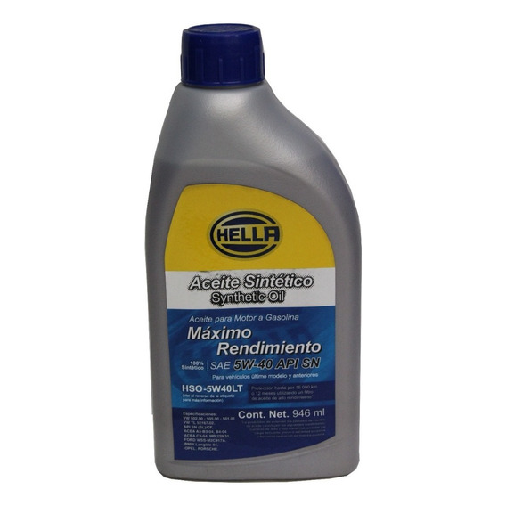 Aceite para motor Hella sintético 5W-40 para carros, pickups & suv