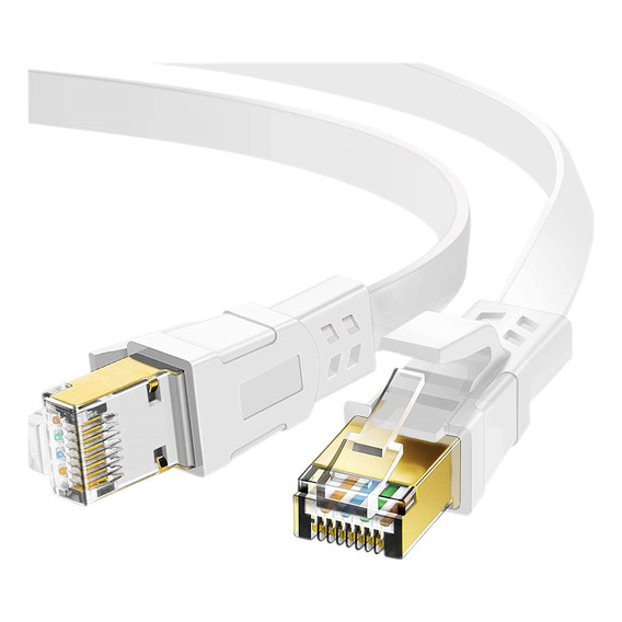 Cable Red Plano Categoría 8 Cat8 Rj45 Ethernet 5 Metros