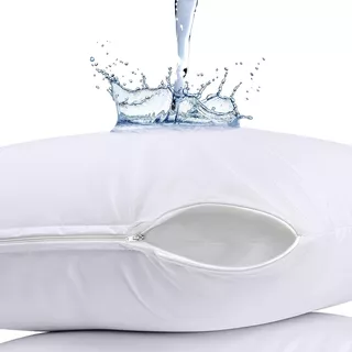 Funda Almohada Protector Impermeable Pvc Plastica Con Cierre