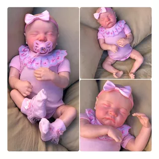 Bebe Menina Real Reborn Rosa Pronta Entrega Mais Barat