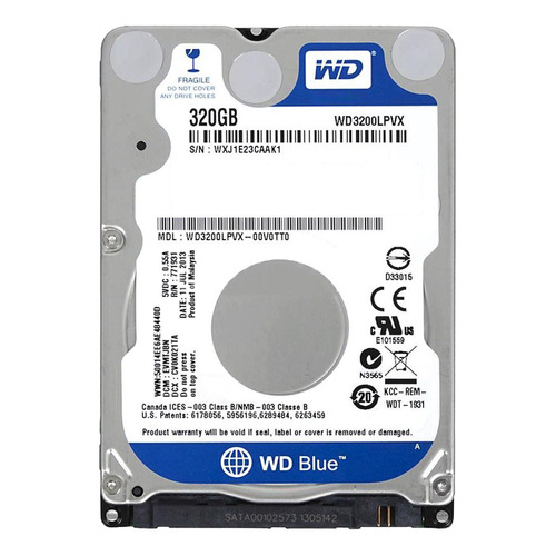 Disco duro interno Western Digital  WD3200LPVX 320GB azul