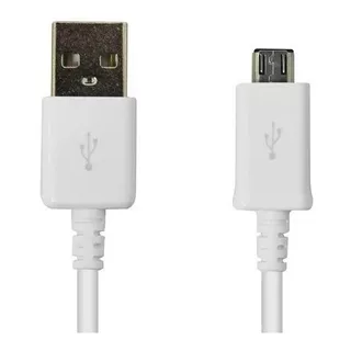 Cabo De Carregador Micro Usb De Dados V8 Samsung Branco