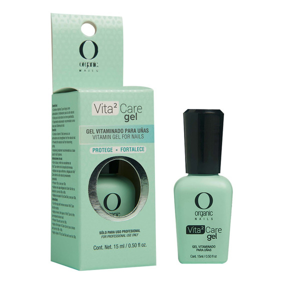 Vita2 Care Gel Organic Nails Fortalecedor De Uñas 15ml Color Transparente