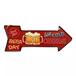 Placas Poster´s  Flecha Beer  Decorativo