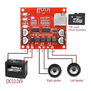 Amplificador Audio Bluetooth Xh-a233 12-24v 2x15w Micro Sd