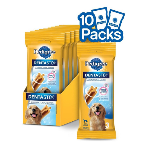 Dentastix Snack Perro Adulto Razas Grandes 3 Barras 10un