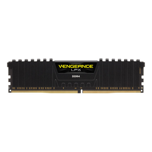 Memoria RAM Vengeance LPX gamer color black 32GB 2 Corsair CMK32GX4M2A2666C16