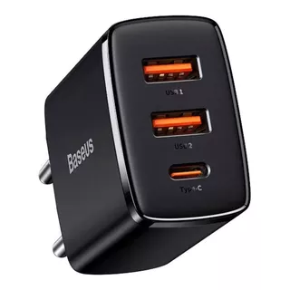 Carregador De Celular De Tomada Baseus 30w 2 Usb  1 Usbc