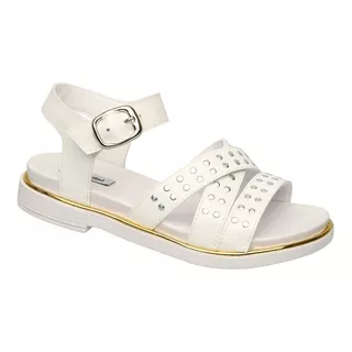 Sandalia Comfort Blanca Plumitas Oficial De Mujer