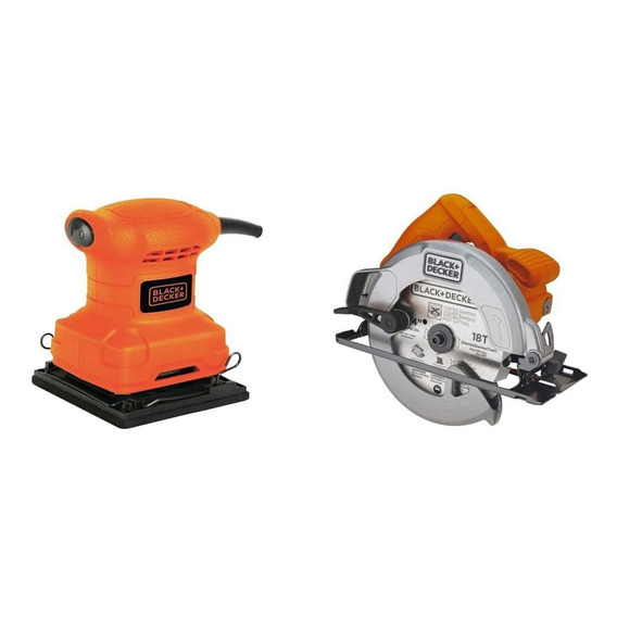 Combo Sierra Circular+lijadora Black Decker Cs1004+bs200