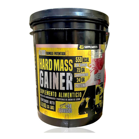 Ganador Hard Mass Gainer Fresa 15 Lbs 43 Supplements