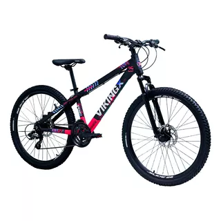 Bicicleta Vikingx Tuff25 Aro26 Cambio Index Para Performance Cor Preto/rosa Tamanho Do Quadro 13