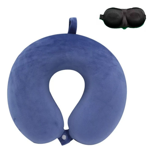 Cómodo Cojín Para El Cuello Almohada De Espuma Viscoelástica Azul