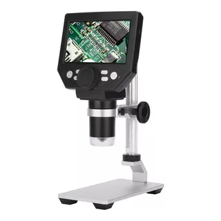 Microscopio Lcd Digital De 4,3 Hd 1080p 1 A 1000x Con Batería De Color Negro