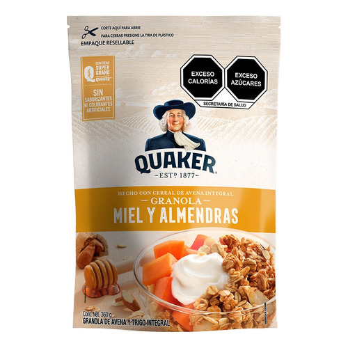 Quaker Granola Con Avena Almendra Y Miel 360 Gr