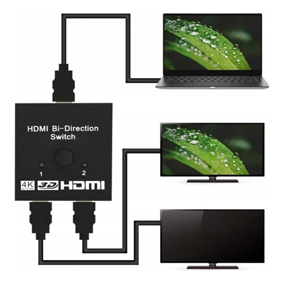 Conmutador Splitter Switch Hdmi 4k 3d Bidireccional