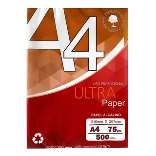 Papel Sulfite A4 Ultra Paper Cor Branco