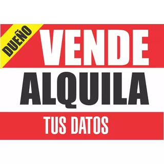 Carteles   Inmobiliarias - Vende Alquila 70x50 Pack X 20