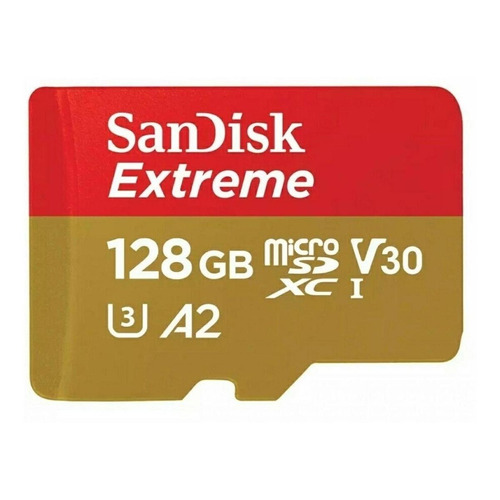 Tarjeta de memoria SanDisk SDSQXBZ-128G-ANCMA  Extreme Plus con adaptador SD 128GB