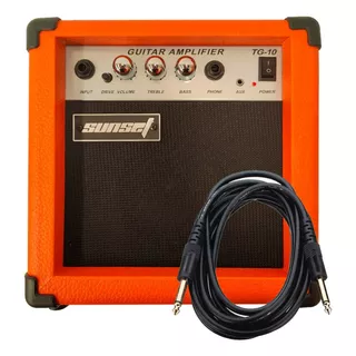 Amplificador Sunset Guitarra Eléctrica 10watts Cable Plug 