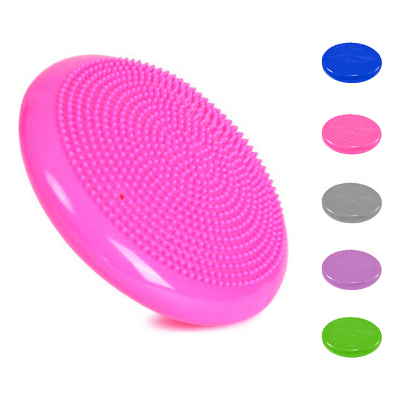 Disco Plataforma De Equilibrio Bosu 32cm Con Inflador Color Rosa