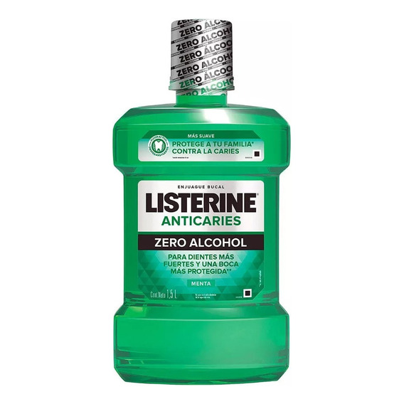 Enjuague Bucal Listerine Anticaries Zero Alcohol 1,5 Litros