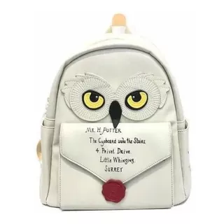 Mochila Harry Potter Búho Blanco Carta Hogwarts Lechuza