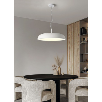 Colgante Led Dakar L Blacno 80w Diseño Moderno 60cm Dab