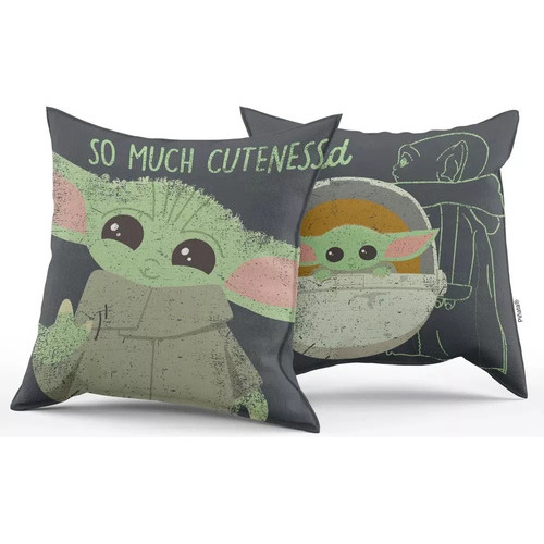 Almohadon Infantil Baby Yoda Star Wars The Mandalorian Color Multicolor Diseño de la tela Estampado