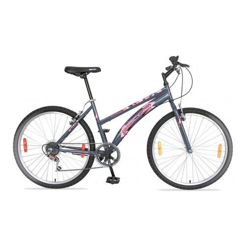 Bicicleta Baccio Alpina Lady Rodado 26 Montaña Gris 6 Vel Color Gris/Rosa