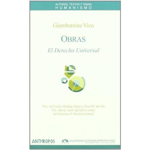 Obras Iii - El Derecho Universal, Vico, Anthropos