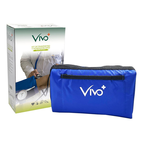 Kit Vivo+ Tensiometro Y Fonendoscopio Color Azul