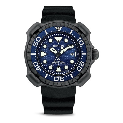 Reloj Citizen Promaster Dive Titanium Hombre Bn0225-04l Iso Color de la correa Negro Color del bisel Gris oscuro Color del fondo Azul