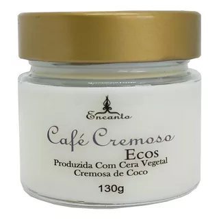 Vela Aromática Café Cremoso Artesanal Cera Coco Perfumada