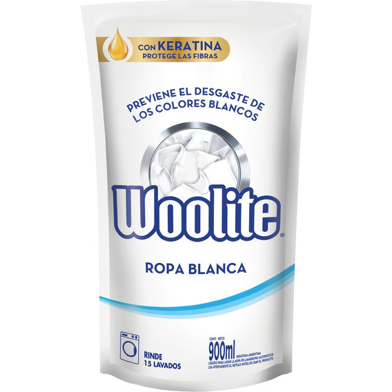 Jabón líquido Woolite Extra Blanco floral antibacterial repuesto 900 ml