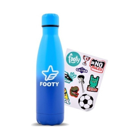 Botella Térmica Footy Acero Inoxidable Escolar Nene Color Batik Azul